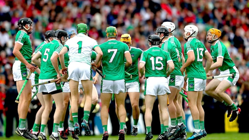 Limerick warm up: They have learned so much about themselves, arguably the most of any of the four teams left.  Photograph: Inpho/James Crombie