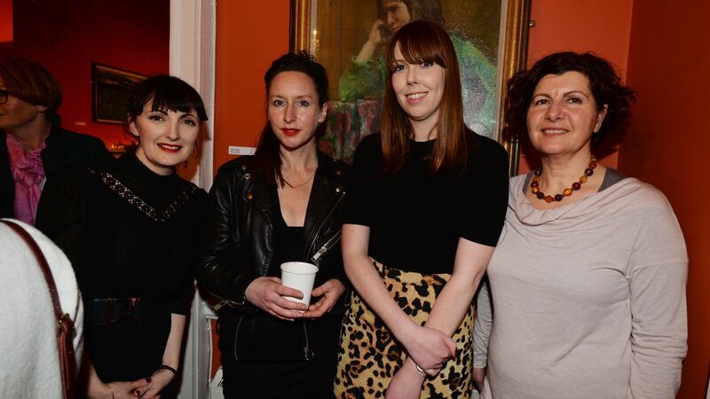 Sinéad Gleeson, Joanna Walsh, Amy Herron and Valerie Bistany at the Writers Museum in Dublin for Nollaig na mBan. Photograph: Alan Betson/The Irish Times