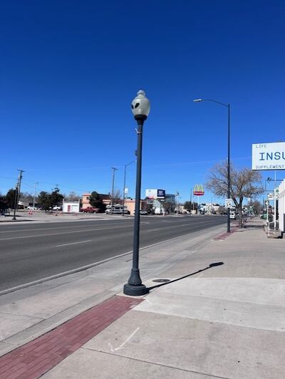 An 'alien' street light in Roswell. Photograph: Keith Duggan