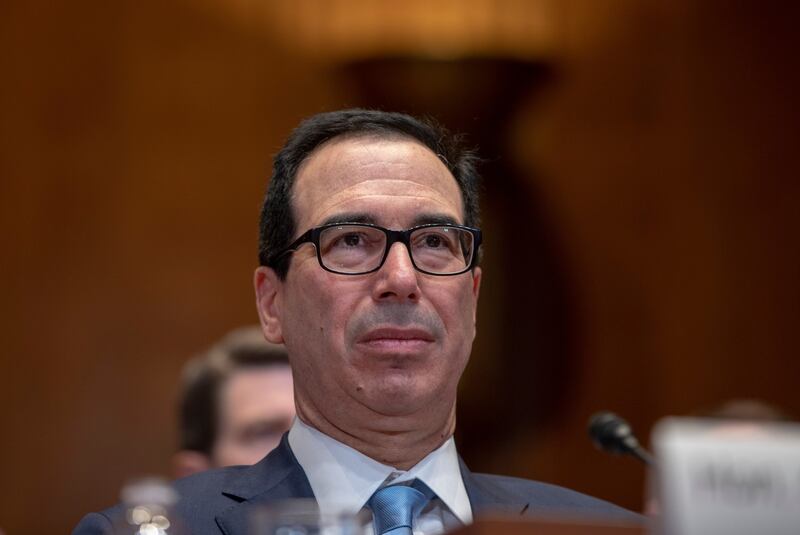 US secretary of treasury Steven Mnuchin speaks at Appropriations Committee Hearing on the FY2020 Budget for the Treasury Department  in Washington DC, on May 15th. Photograph: Tasos Katopodis/EPA