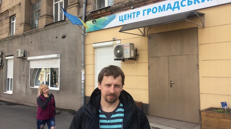 Maxim Borodin, a councillor for the anti-corruption People Power party in Mariupol. “It’s a choice between two evils.”  Photograph: Daniel McLaughlin