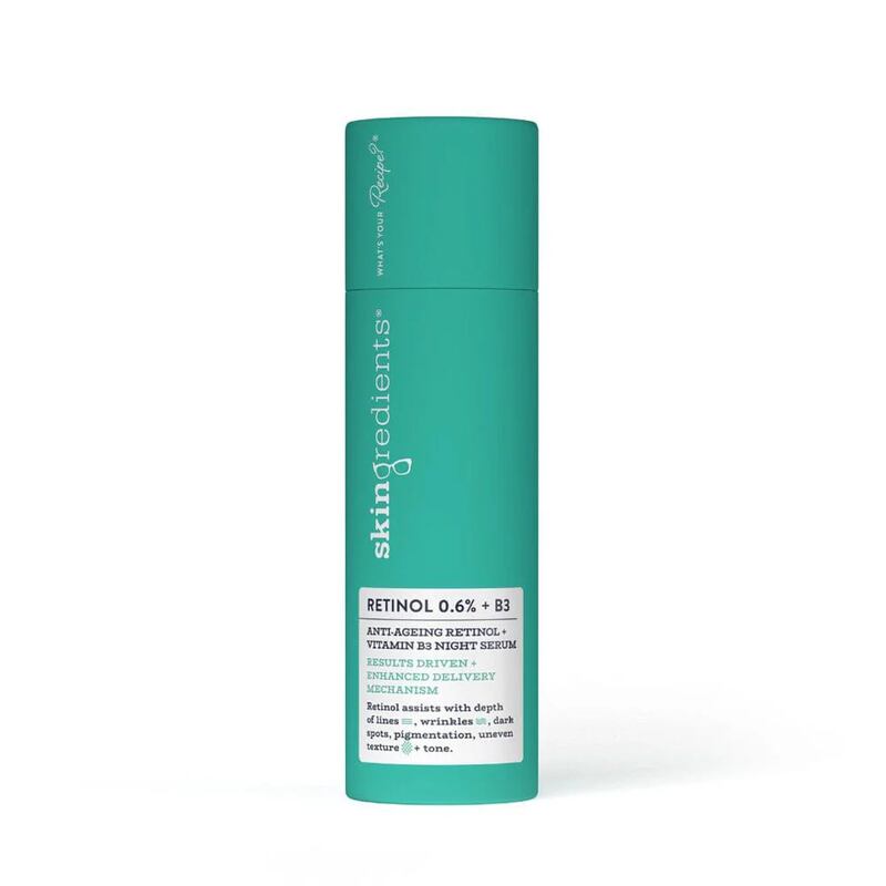 Skingredients 0.6% Retinol + B3 Anti-Ageing Night Serum (€49 from skingredients.com).