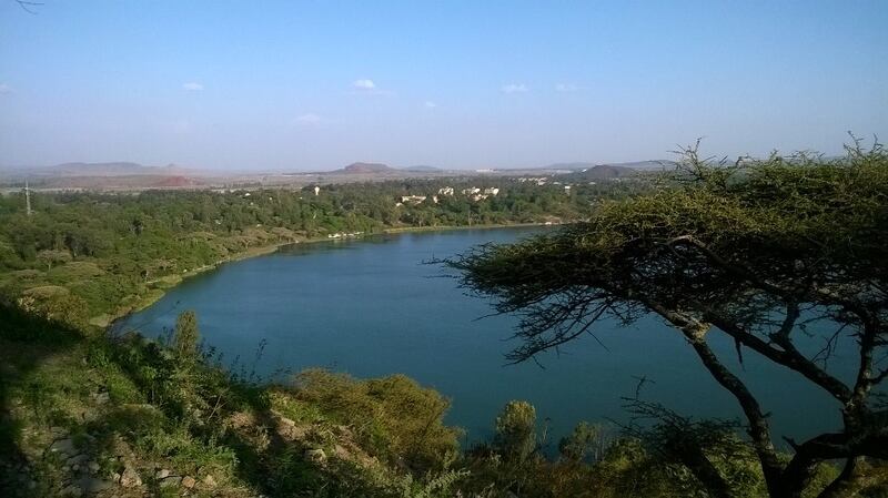 A crater lake at Kuriftu Resort and Spa, Debra Zeit. Photograph: Gary Quinn