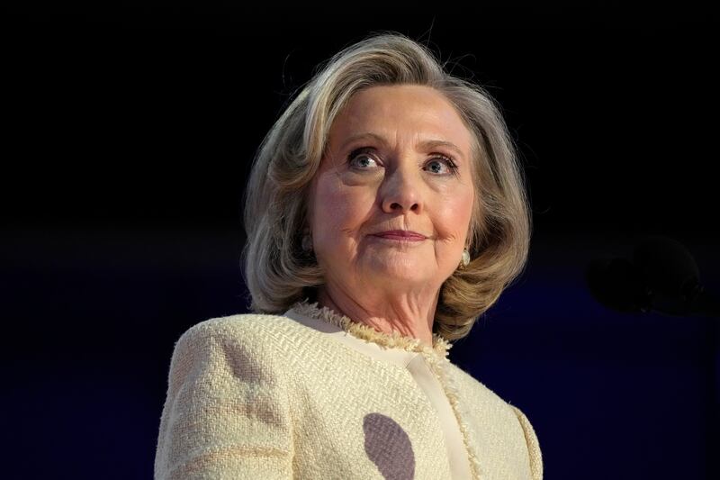 Hillary Clinton preached perseverance during the first day of the Democratic National Convention. Photograph: Jacquelyn Martin/AP