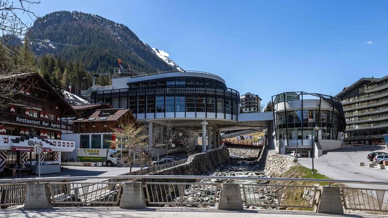 Ischgl, a tourism hotspot in Austria, where many visitors say they contracted coronavirus. Photograph: Johann Groder/AFP via Getty
