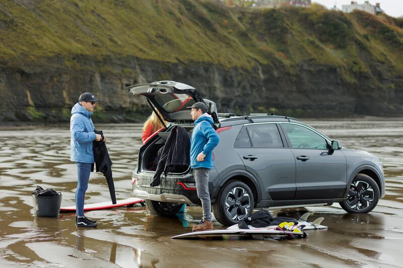 At Rossnowlagh, a popular surf spot just 16km from Bundoran, you can drive right down onto the beach, ideal for unloading gear, and getting warm quickly afterwards with heated seats. Photograph: James Connolly