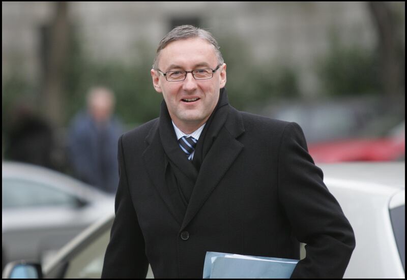 Barry English leaving the Mahon Tribunal in Dublin Castle in 2007. Photograph: Brenda Fitzsimons