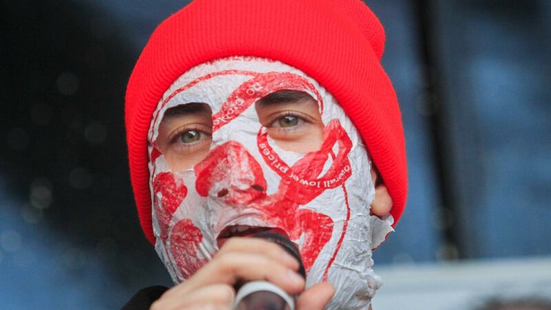 Blindboy Boatclub from The Rubberbandits. Photograph: Gareth Chaney Collins
