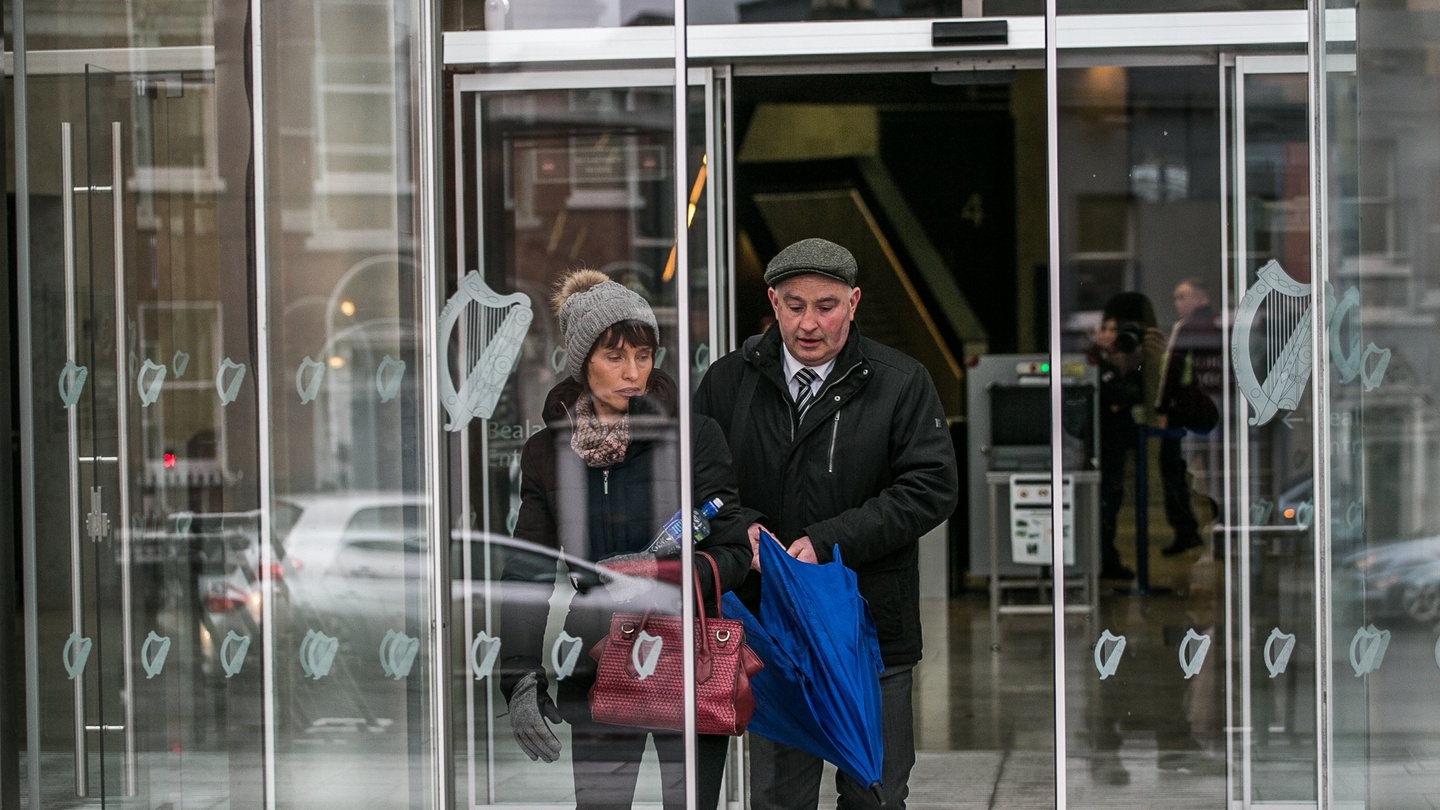 Pat Quirke and wife Imelda leaving the Circuit Criminal Court in Dublin in April 2019