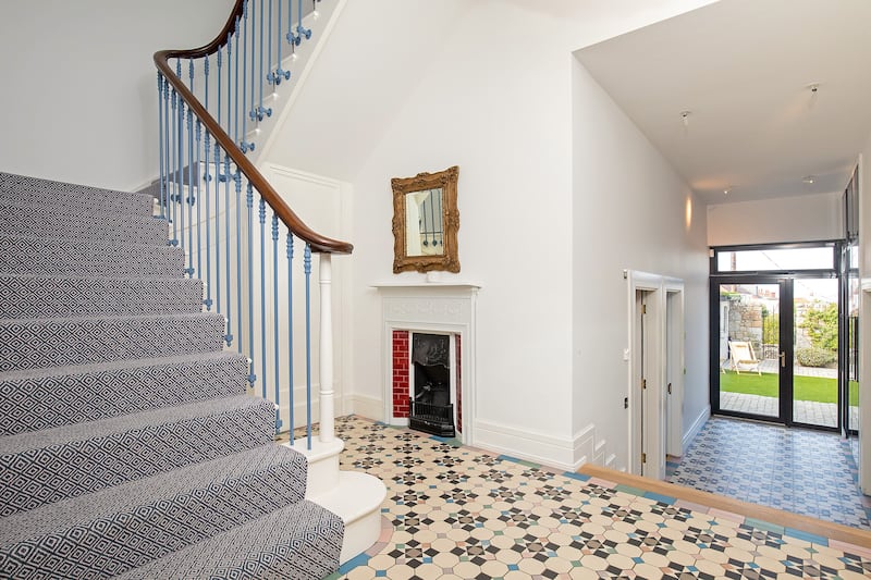 Original fireplace in the hallway. Photograph: David Killeen