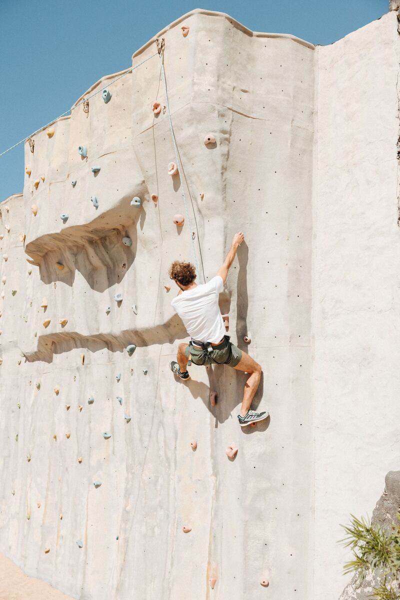 Climbing in Tenerife. 