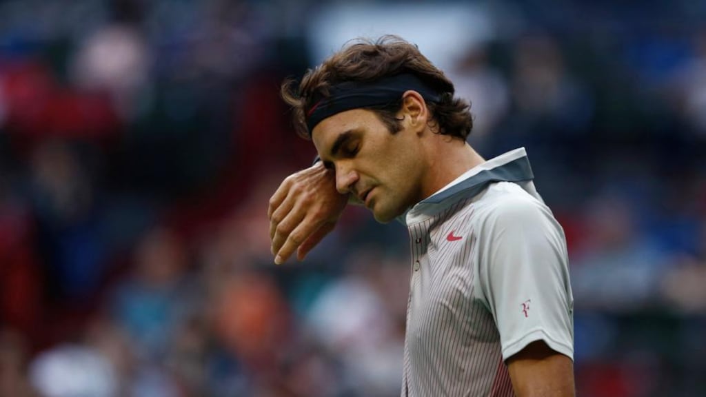 Roger Federer of Switzerland has parted company with his coach of over three years Paul Annacone. Photograph: Aly Song/Reuters