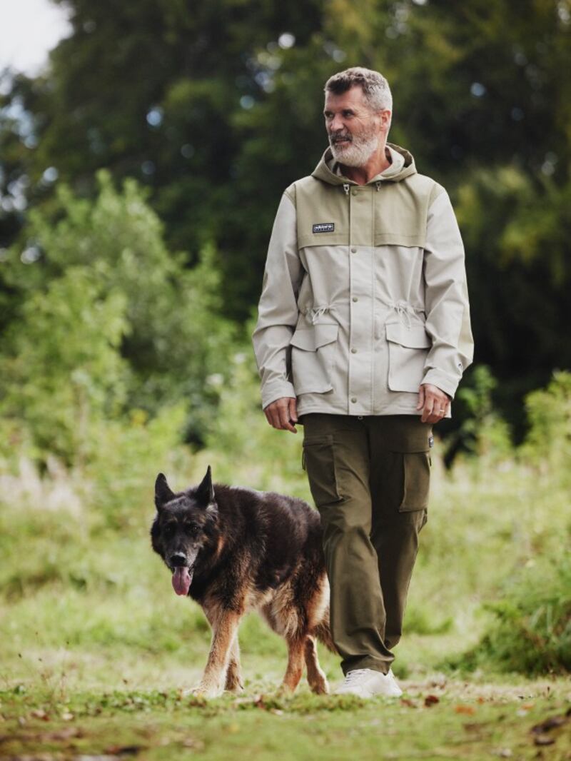 Roy Keane and his dog Jet. Photograph: Kevin Cummins/Adidas