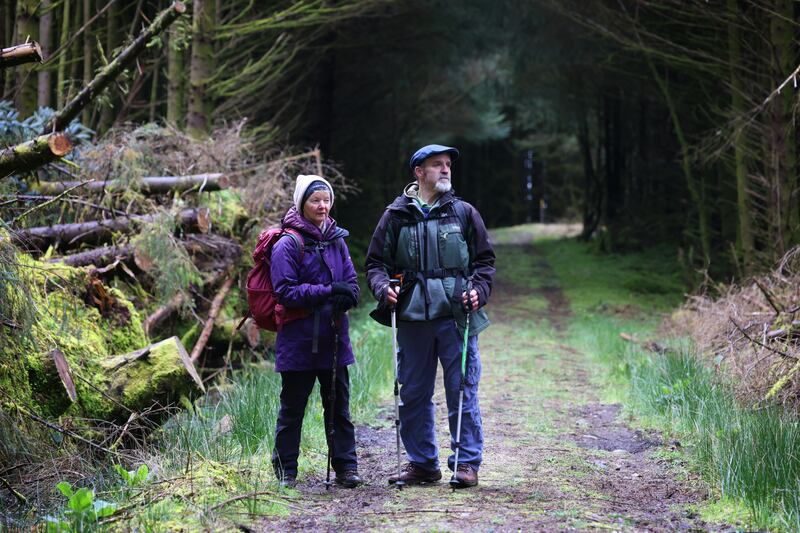 Patrick and Ann McGurk from Sligo make their way along the Pilgrim Path
