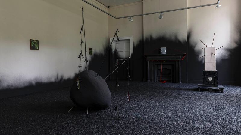 Marcel Vidal, Silverfish,  Paint, faux grass, metal, feathers, wool, paint, expanded polystyrene, zinc fittings, watercolours on paper, oil on linen. Photograph Lee Welch. Image courtesy of the artist.