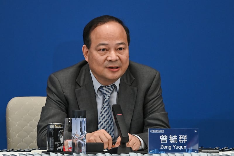 Chairman and CEO of CATL Robin Zeng. Photograph: Hector Retamal/AFP via Getty Images