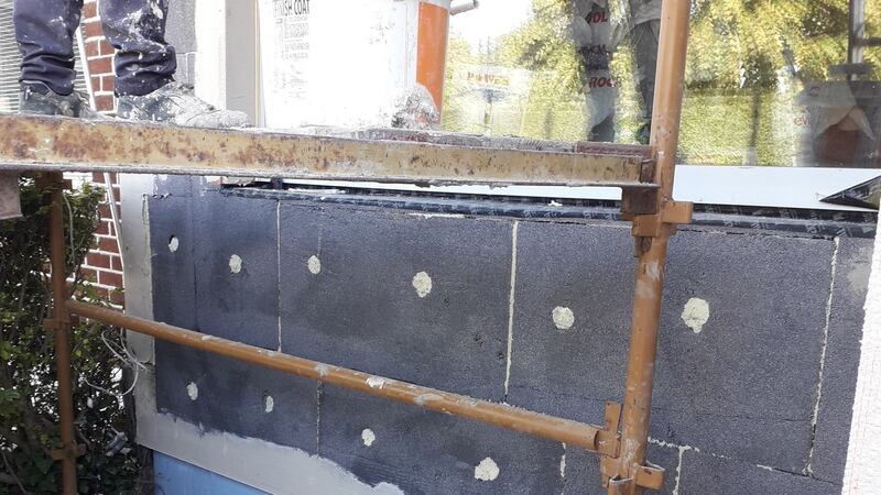 External insulation work at Sarah Cassidy’s Dublin home
