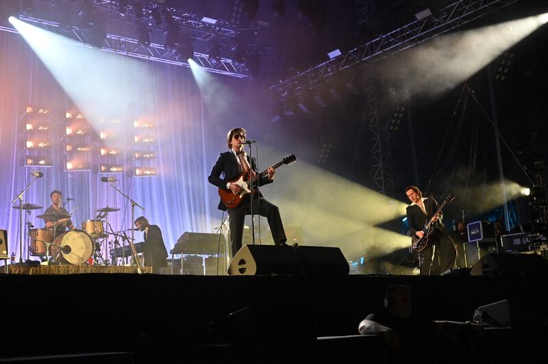 Arctic Monkeys perform at the Clockenflap music festival in Hong Kong on March 3rd. The English group play Marlay Park on Tuesday, June 20th. Photograph: Peter Parks/AFP