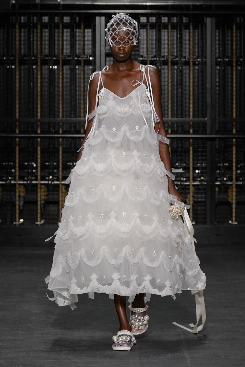 Simone Rocha has embraced the house-shoe-come-clog.