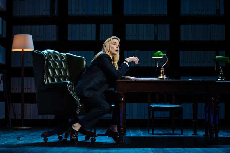 Endurance test: Jodie Comer is alone onstage for the full 100 minutes of Prima Facie. Photograph: Helen Murray/Empire Street Productions