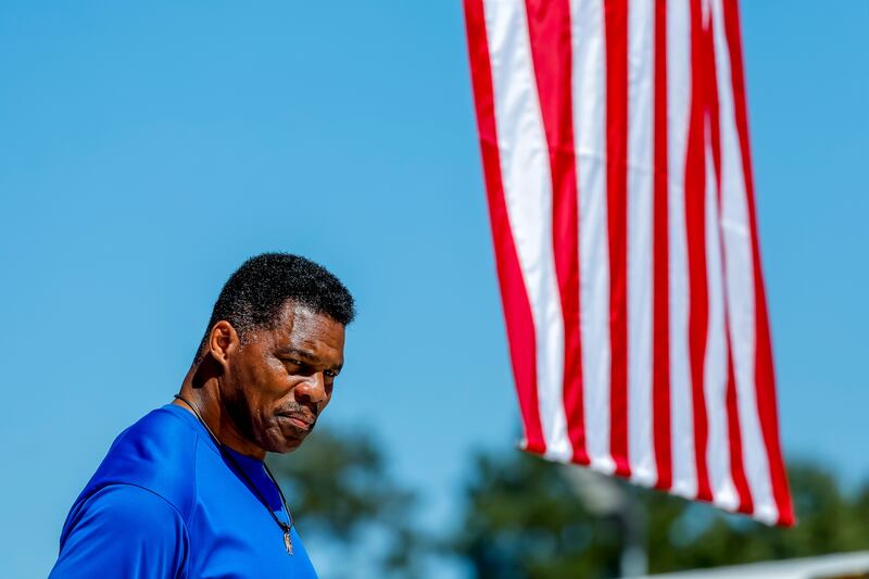 Herschel Walker, Republican candidate running for the US senate in Georgia. Photograph: Eric S Lesser