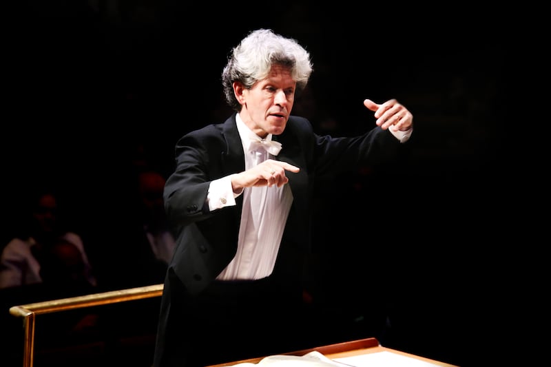 Conductor Laurent Wagner at the 2019 Veronica Dunne International Singing Competition. Photograph: Marshall Light Studio