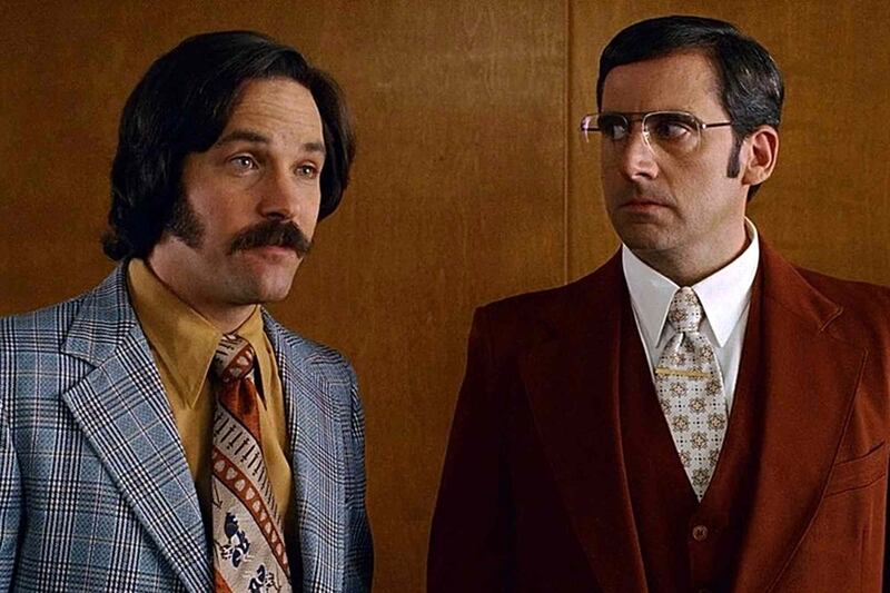 Paul Rudd and Steve Carell in Anchorman. Photograph: Paramount/Dreamworks
