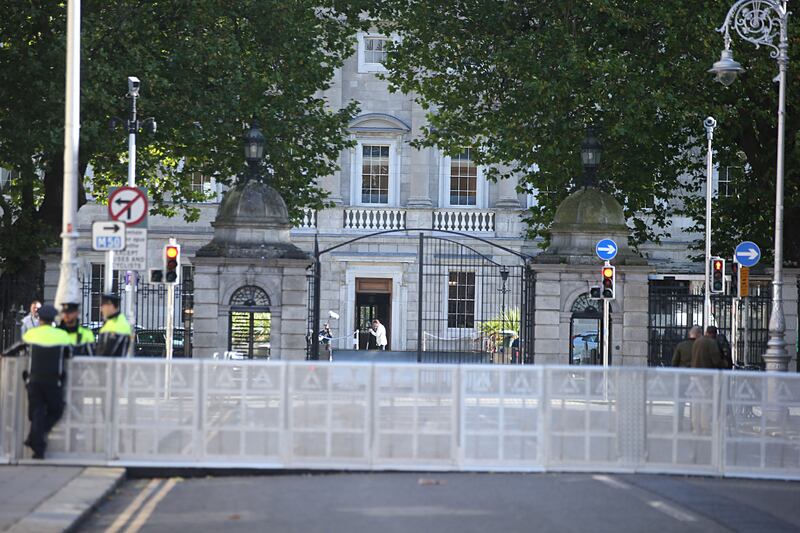 Scenes at Leinster House as Budget 2025 was delivered. Photograph: Stephen Collins/Collins Photos

