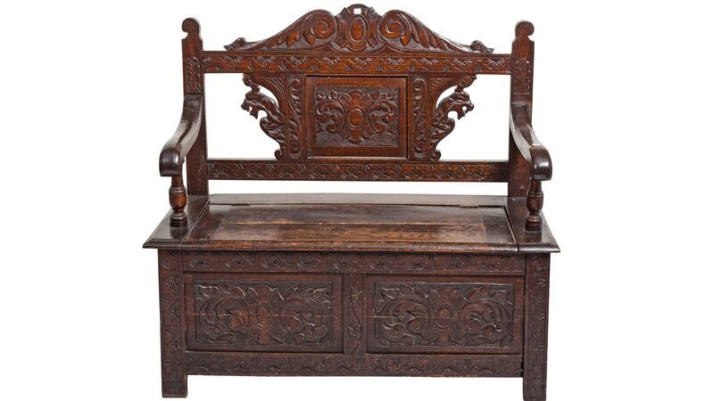 Victorian monk’s bench, €300-€500.
