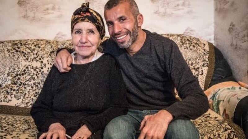 Nadir Dendoune and his mother, Messaouda.  Photograph: Camille Millerand