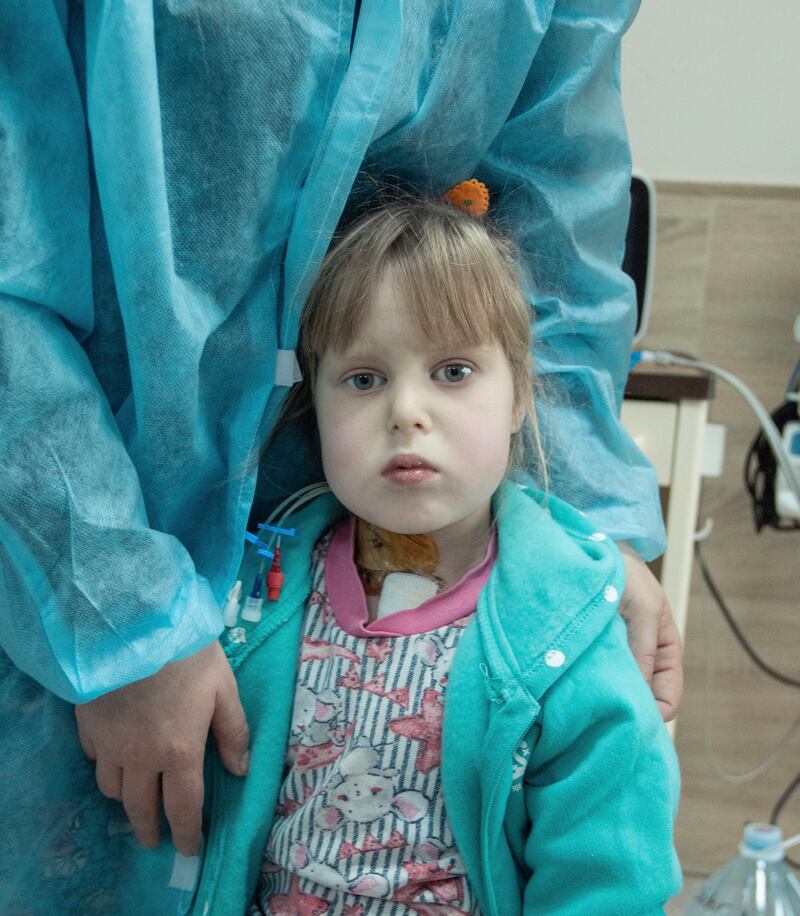 Iryna Sidor (4) travelled with relatives from Odesa to Lviv to have major heart surgery performed by a team funded by Cork-based Chernobyl Children International. Photograph by Petro Chekal on behalf of CCI. Dan McLaughlin