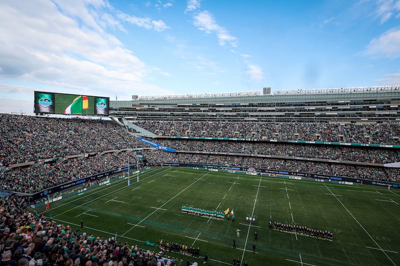 Ireland's games against New Zealand at Soldier Field have been memorable occasions, but they are not beneficial to Ireland as the home team. Photograph: Gary Carr/Inpho