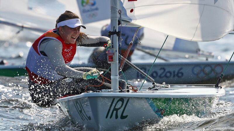 Annalise Murphy competing in the Rio Olympics in 2016. Photograph: Reuters/Benoit Tessier