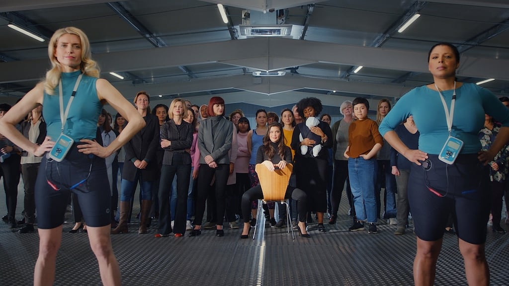 Screen grab from Atlantic Therapeutics new US TV advertising campaign for its shorts to address bladder weakness.