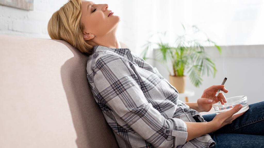 ‘I haven’t been smoking much because of lockdown and instead have a few glasses of wine every day.’ Photograph: iStock