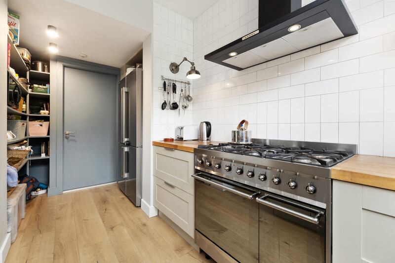 The kitchen area