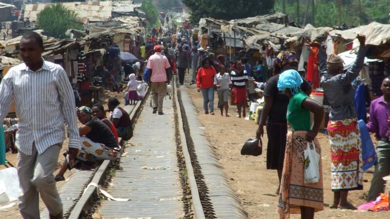 Mukuru slum in  Nairobi, Kenya:  Poverty, inequality and injustice are inextricably tangled in the daily lives of the estimated 200,000 people who call this patch of industrial wasteland their home. Photograph: Bill Corcoran