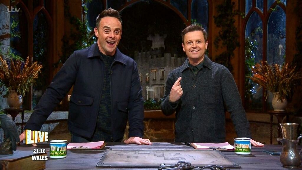 In a time of plague, it makes sense to me that Ant and Dec would hole up with a pile of celebrities in an old medieval castle waiting it all out. Photograph: ITV
