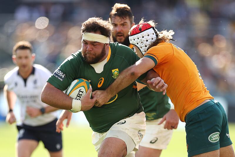 South African tighthead Frans Malherbe excels in all facets of forward play. Photograph: Mark Kolbe/Getty Images