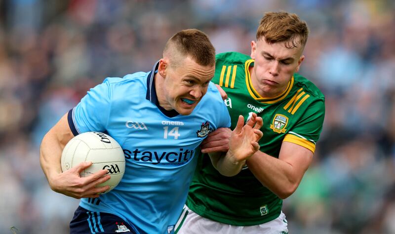 Dublin's Con O'Callaghan and Meath’s Ruairi Kinsella in last month's Leinster semi-final. Photograph: Ryan Byrne/Inpho