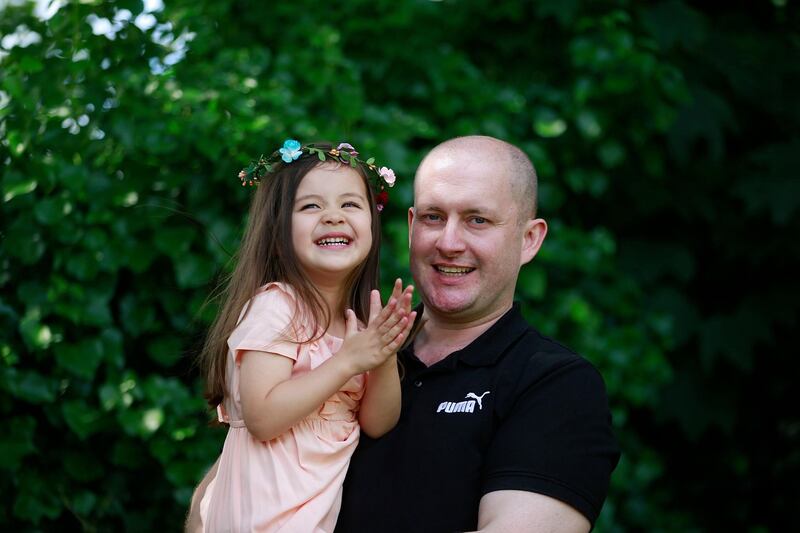 Gavin Leonard with his three-year-old daughter Jade.