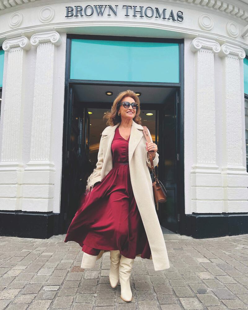 Modelling an outfit in a photo shoot for Brown Thomas