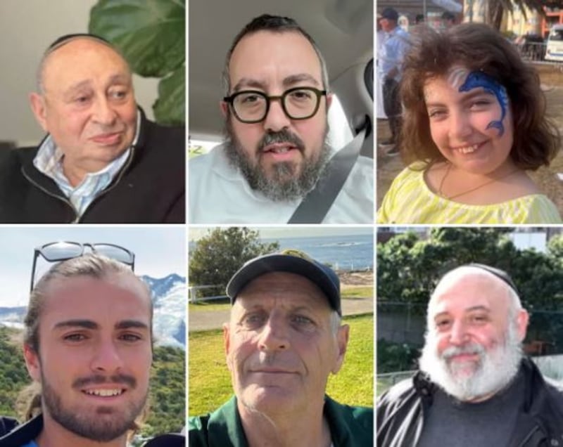 Bondi shooting victims. Top row, left to right: Alexander Kleytman, Rabbi Eli Schlanger and Matilda. Bottom row, left to right: Dan Elkayam, Peter Meagher and Reuven Morrison