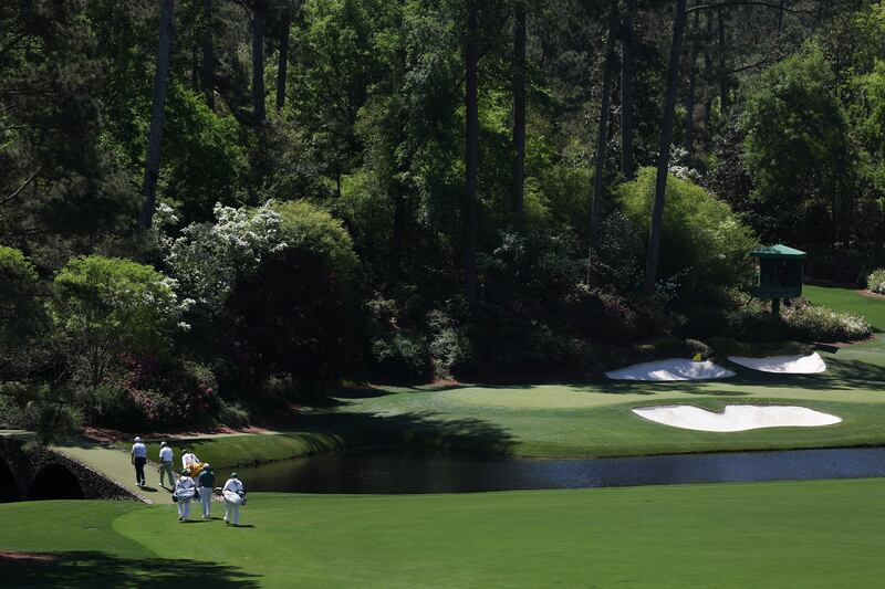 The 12th hole green at Augusta National. Photograph: Maddie Meyer/Getty