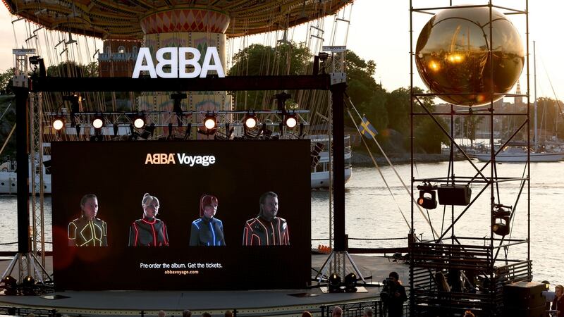 Abba  Voyage  at Gröna  Lund, Stockholm. Photograph: Fredrik Persson/TT News Agency/AFP/Getty