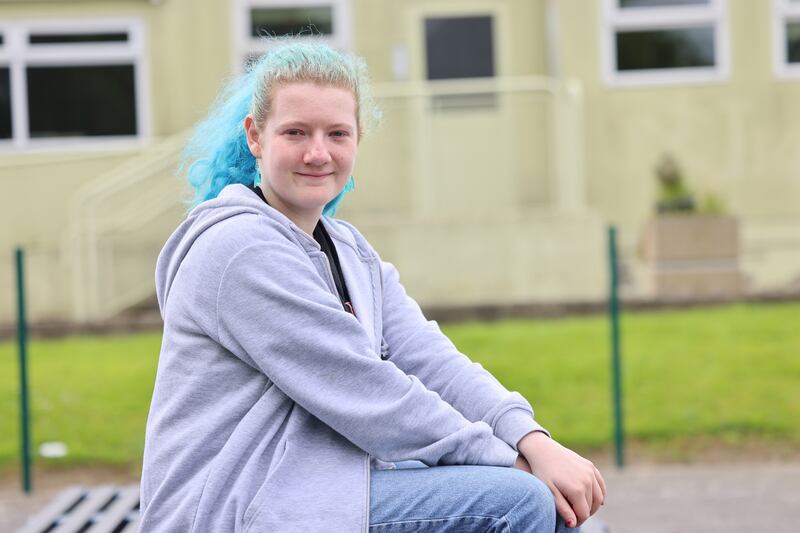 Caithlin Balfe also attends Clogher Road Community College, Crumlin, and is hoping to become a primary school teacher. Photograph: Dara MacDónaill/The Irish Times
