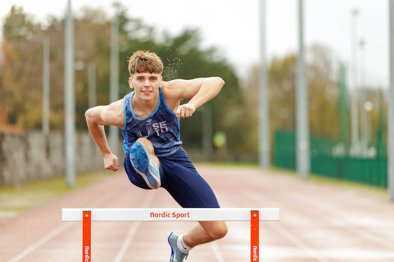 Adam Nolan, SETU student and national hurdles champion. Photograph: Dylan Vaughan