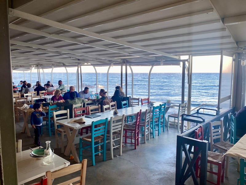 Galini Fish Tavern, Santorini. Photograph: Corinna Hardgrave