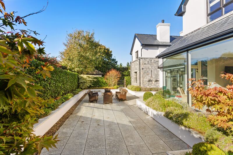 The property has a sunny south-facing rear patio