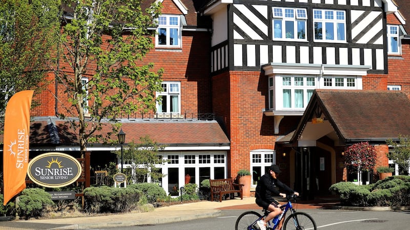 The Sunrise care home in Bagshot, England. At the beginning of the epidemic it was not understood within the UK health system that people with the virus who were asymptomatic could infect others. Photograph: Warren Little/Getty Images